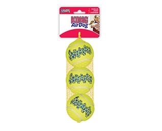 KONG airdog Sqeuaker Tennisbold 3 pack M 7 cm